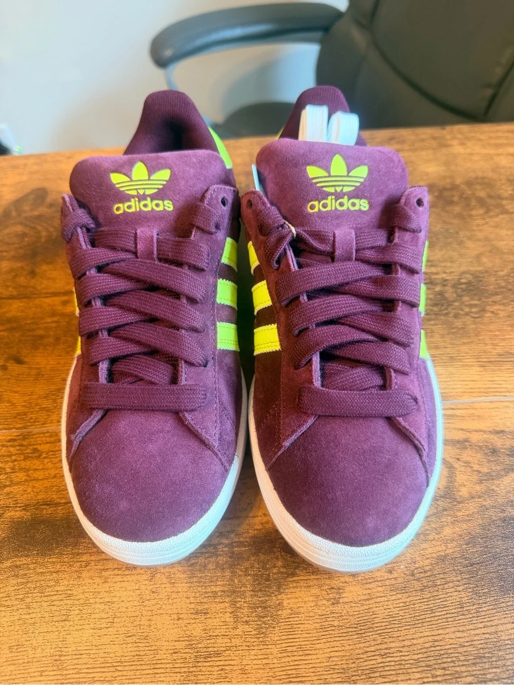 adidas Campus Suede Sneaker - Purple/Neon Yellow 7.5M/8.5W